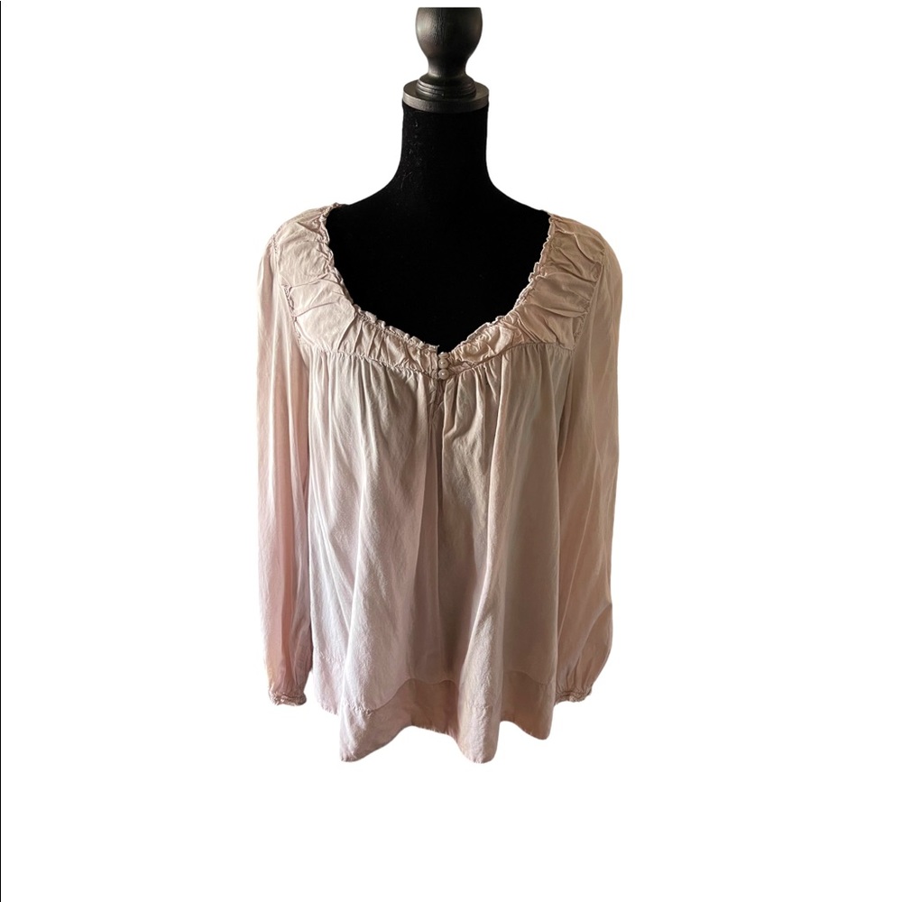 Faded Glory  M long sleeve Boho hippie Indian designed blouse
